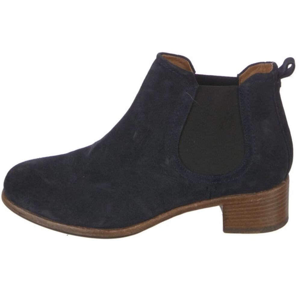 Alberto Fermani Suede Chelsea Boots Booties Dark Blue  8 | IT 38
